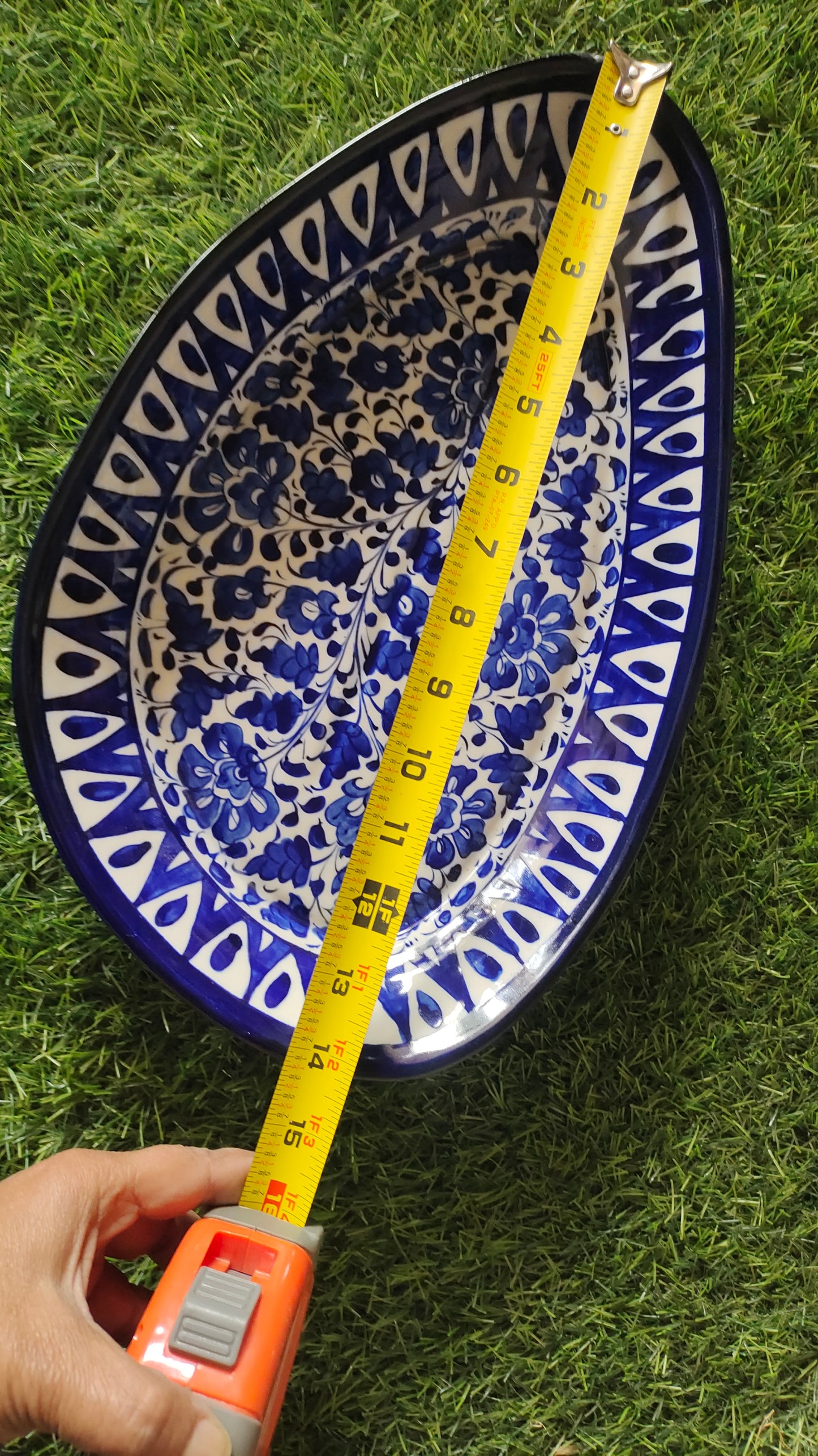 Ceramic Handmade Rice Platter | Size 14 inch