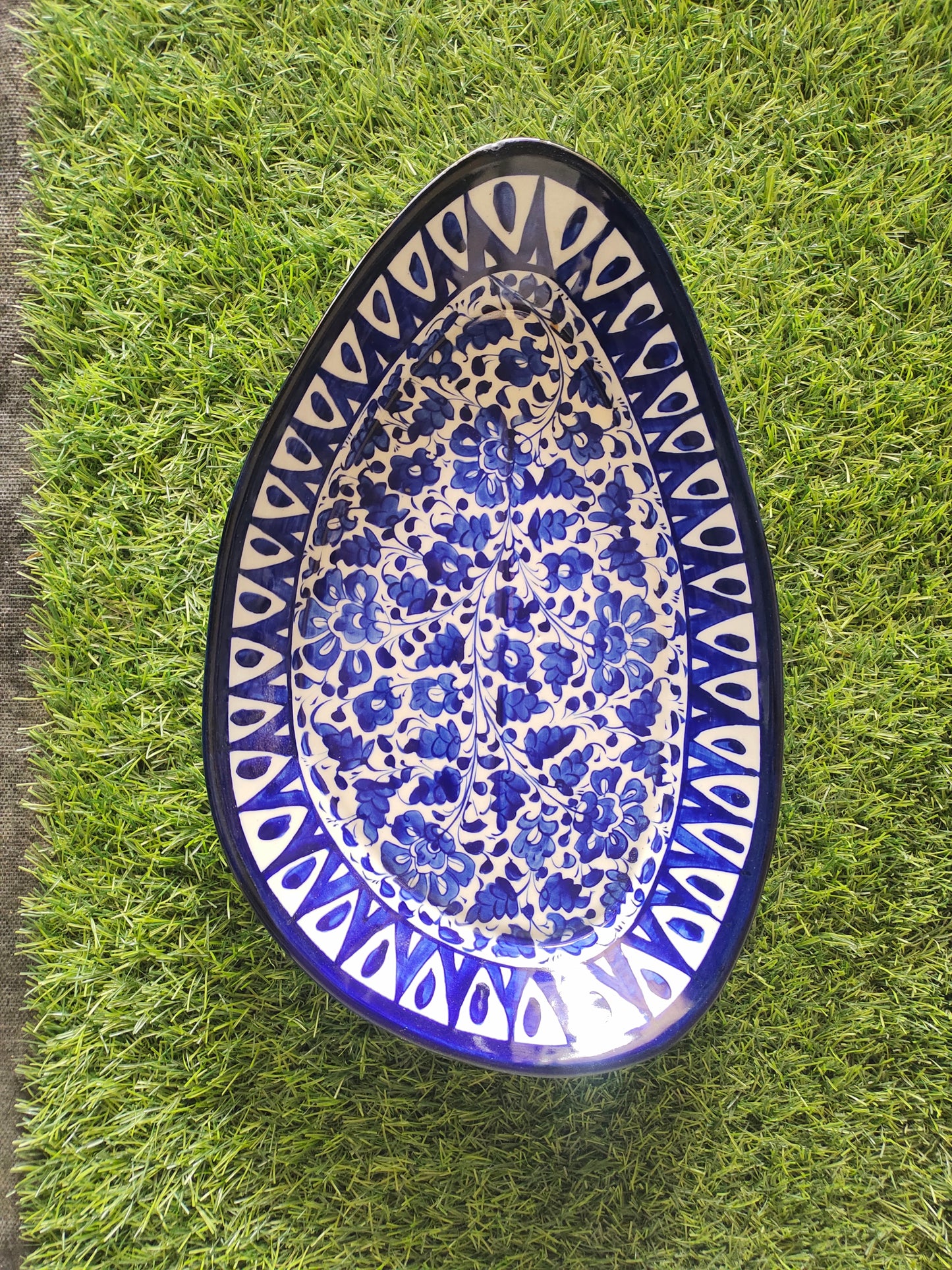 Ceramic Handmade Rice Platter | Size 14 inch