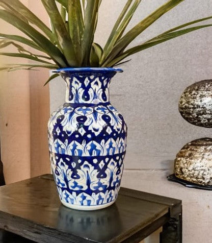 Blue pottery - Handmade Vase - Unique vase - Traditional Multani Artwork - Home decor - Table top decor - aesthetic vases