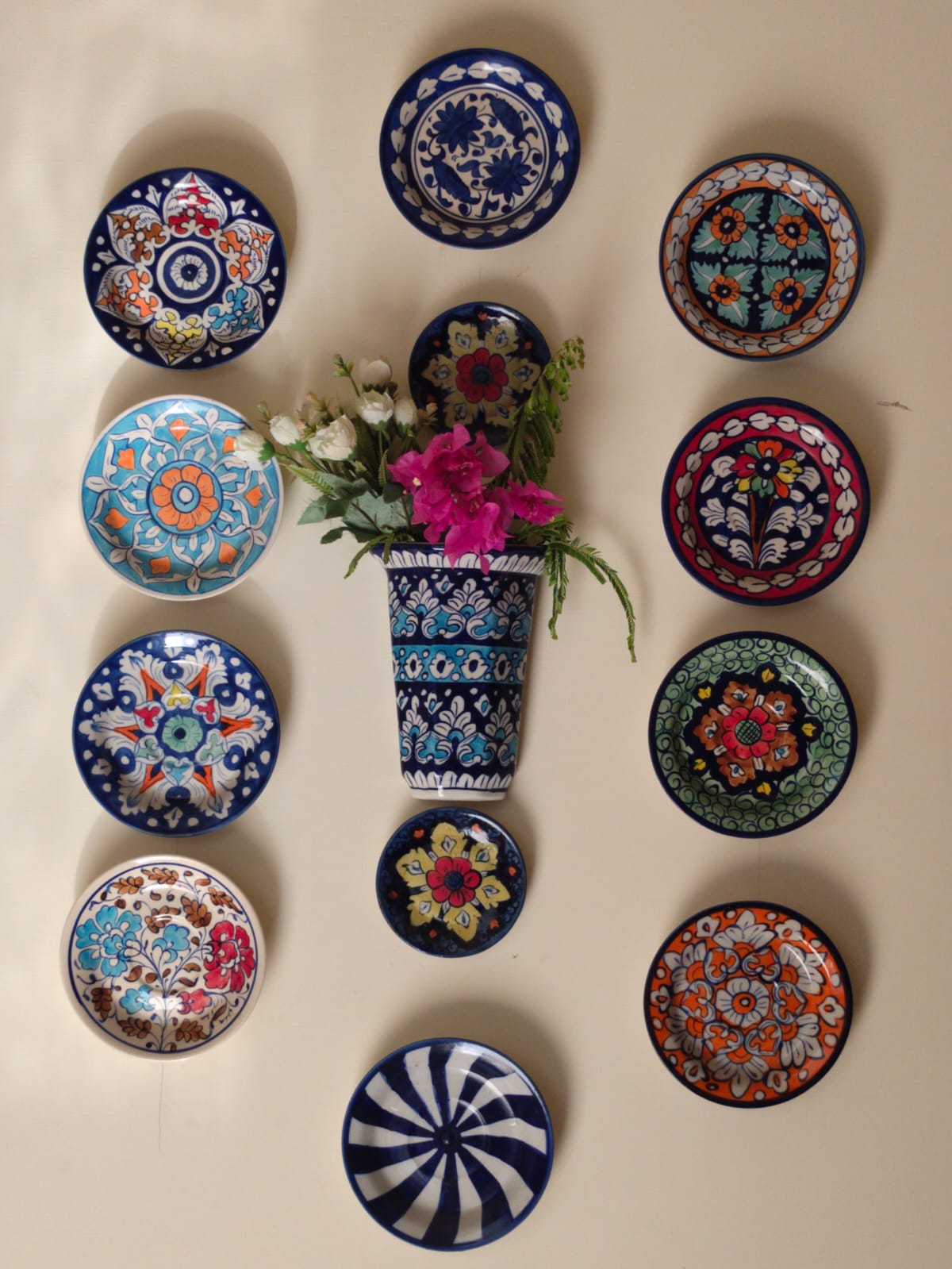 Ceramics Wall hanging plates set