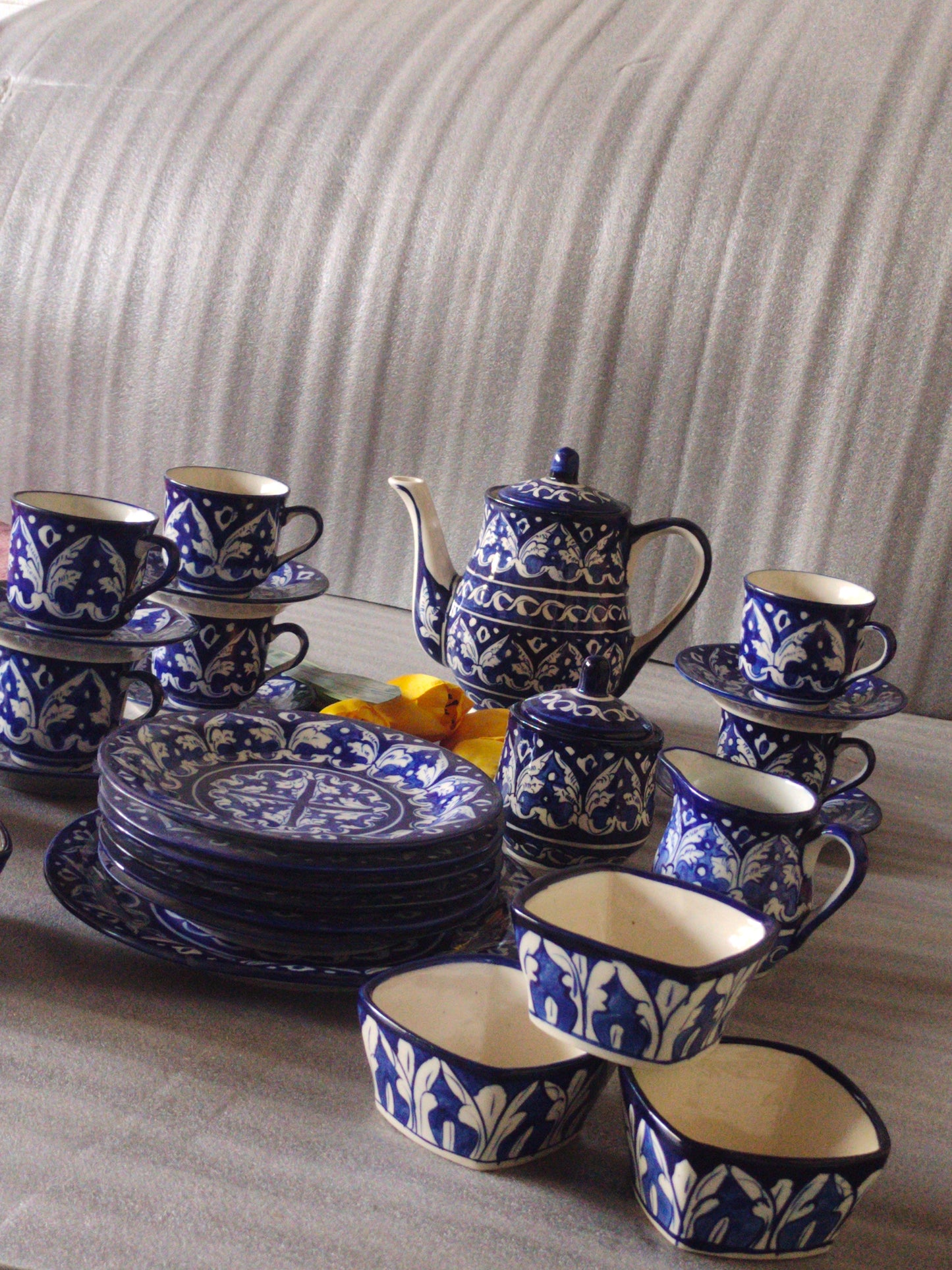 Handmade Pottery Breakfast set / Nashta Set, Ceramic Tea set, Side plates, Unique gift for coffee lover, purchase as a set