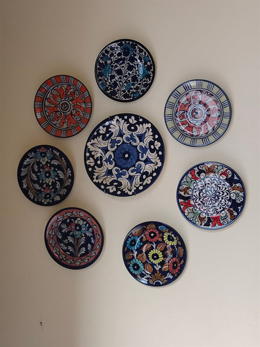 Ceramic Handmade Wall Hanging Plates set