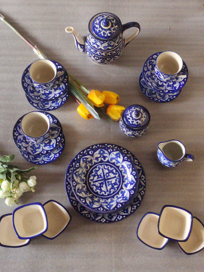 Handmade Pottery Breakfast set / Nashta Set, Ceramic Tea set, Side plates, Unique gift for coffee lover, purchase as a set