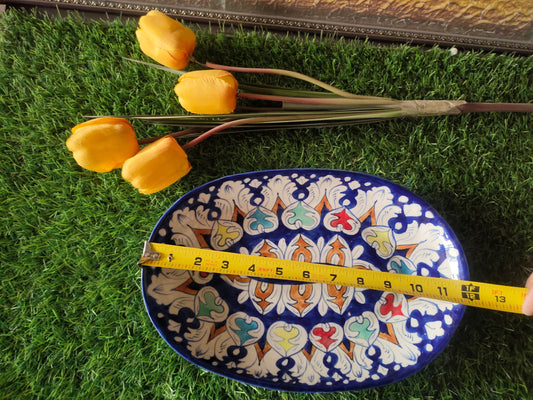 Handmade Ceramic Rice Platter Dish (Design Multi TRD)