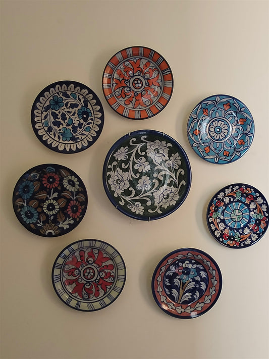 Ceramic Handmade Wall Hanging Plates set